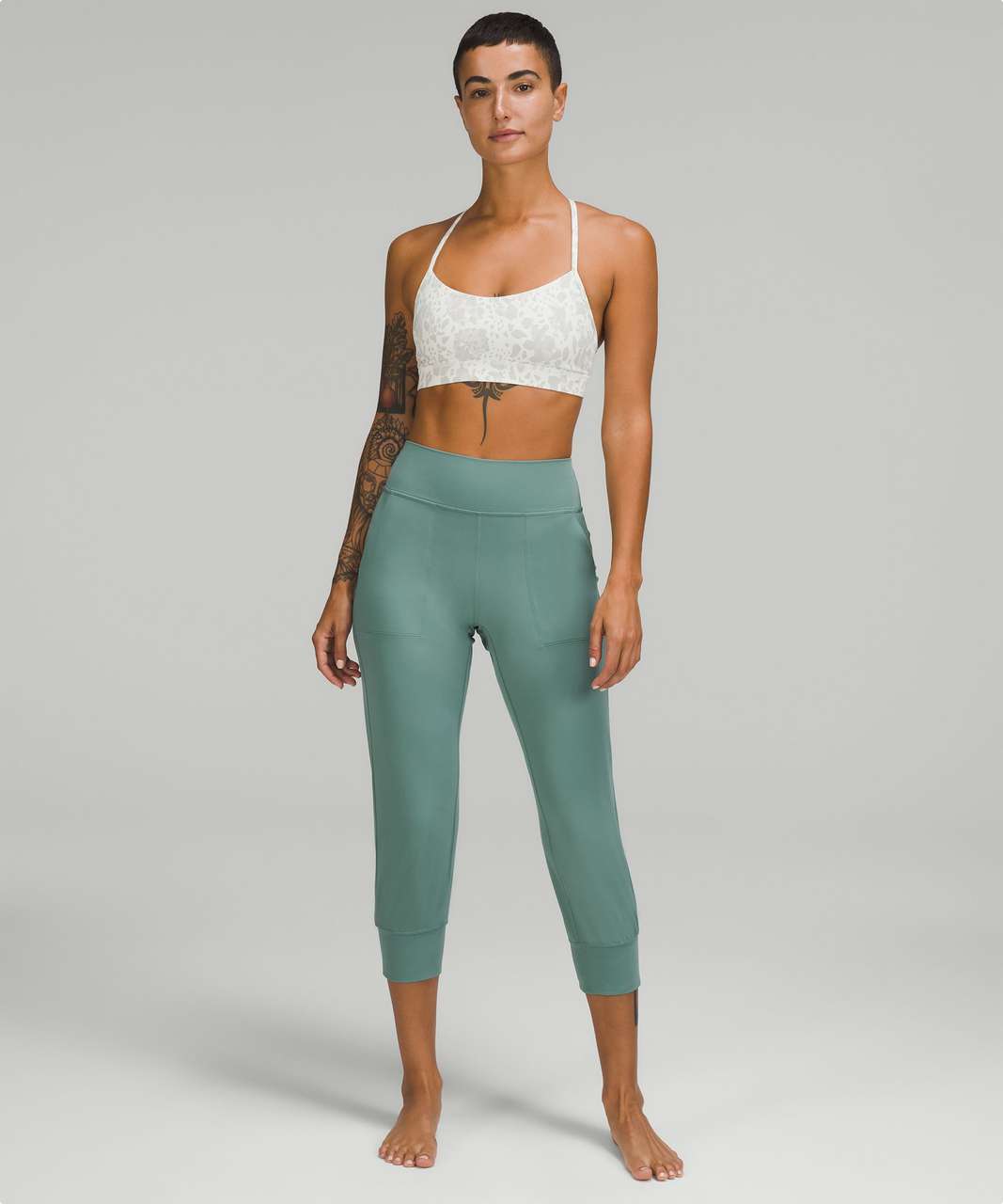 Lululemon Align Ribbed Waist Cropped Jogger - Tidewater Teal - lulu fanatics