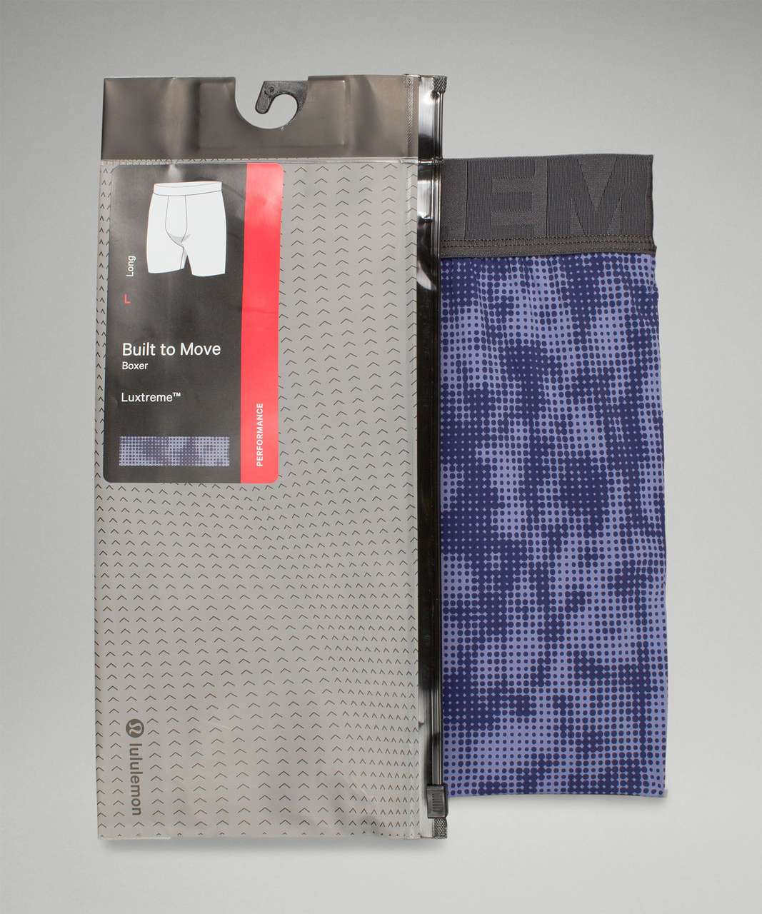 Lululemon Built to Move Long Boxer 7" - Halftone Camo Mini Peri Purple Night Sea