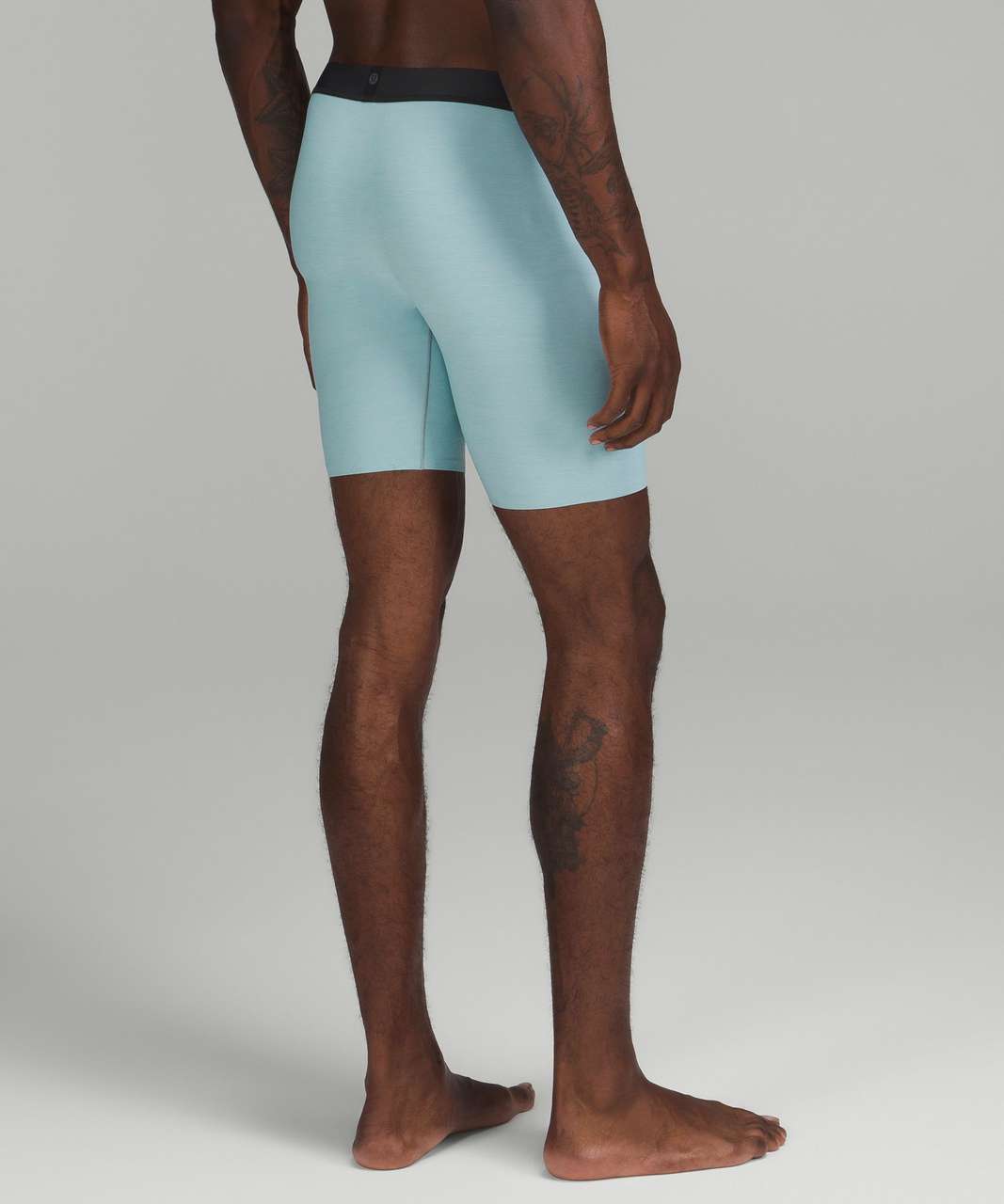 Lululemon Built to Move Long Boxer 7 - Heathered Breeze Blue - lulu  fanatics