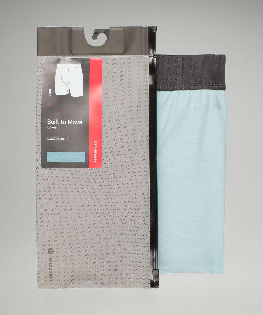 Lululemon Built to Move Long Boxer 7" - Heathered Breeze Blue