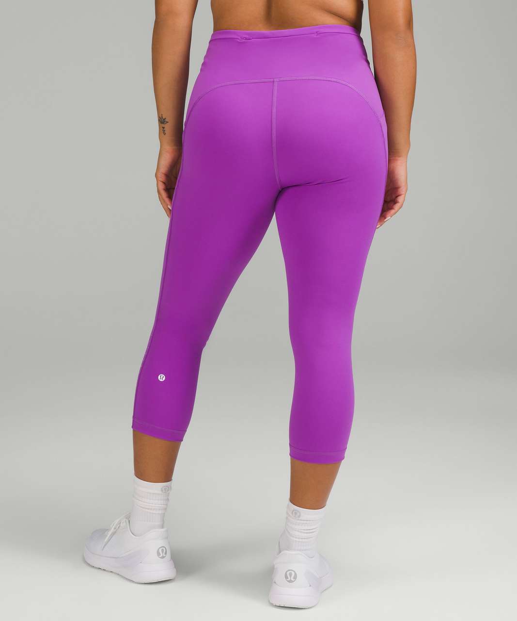 Lululemon Swift Speed High-Rise Crop 21 *Reflective - Take Flight Grey  Silver Reflective Multi - lulu fanatics