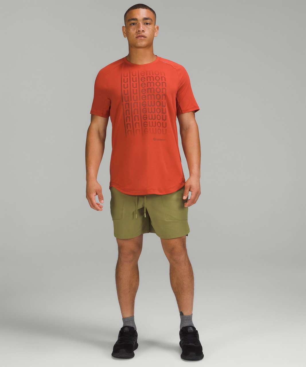 Lululemon Drysense Training Short Sleeve Shirt *Motif - Red Rock