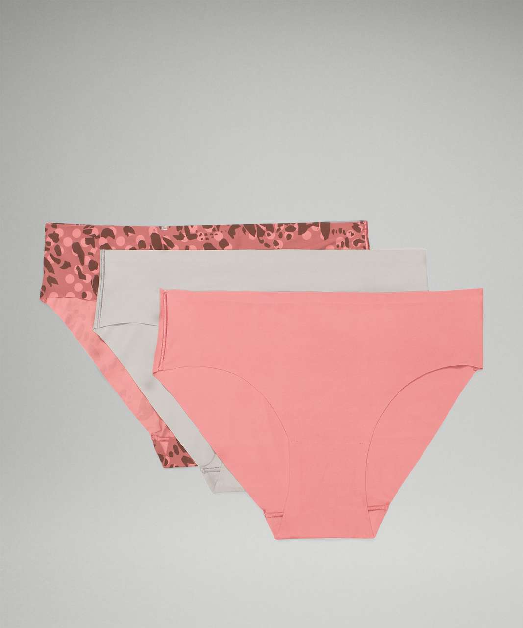 Lululemon InvisiWear Mid-Rise Thong Underwear *3 Pack - Double Dimension  Starlight Black / Meadowsweet Pink / Black - lulu fanatics