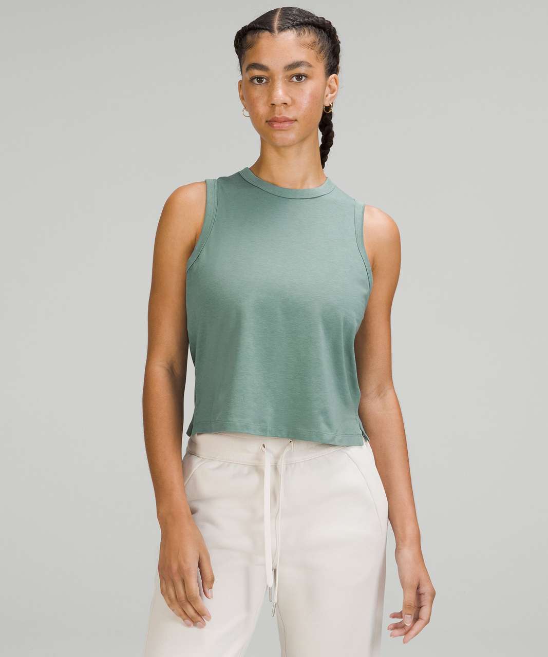 Lululemon Classic-Fit Cotton-Blend Tank Top - Kohlrabi Green