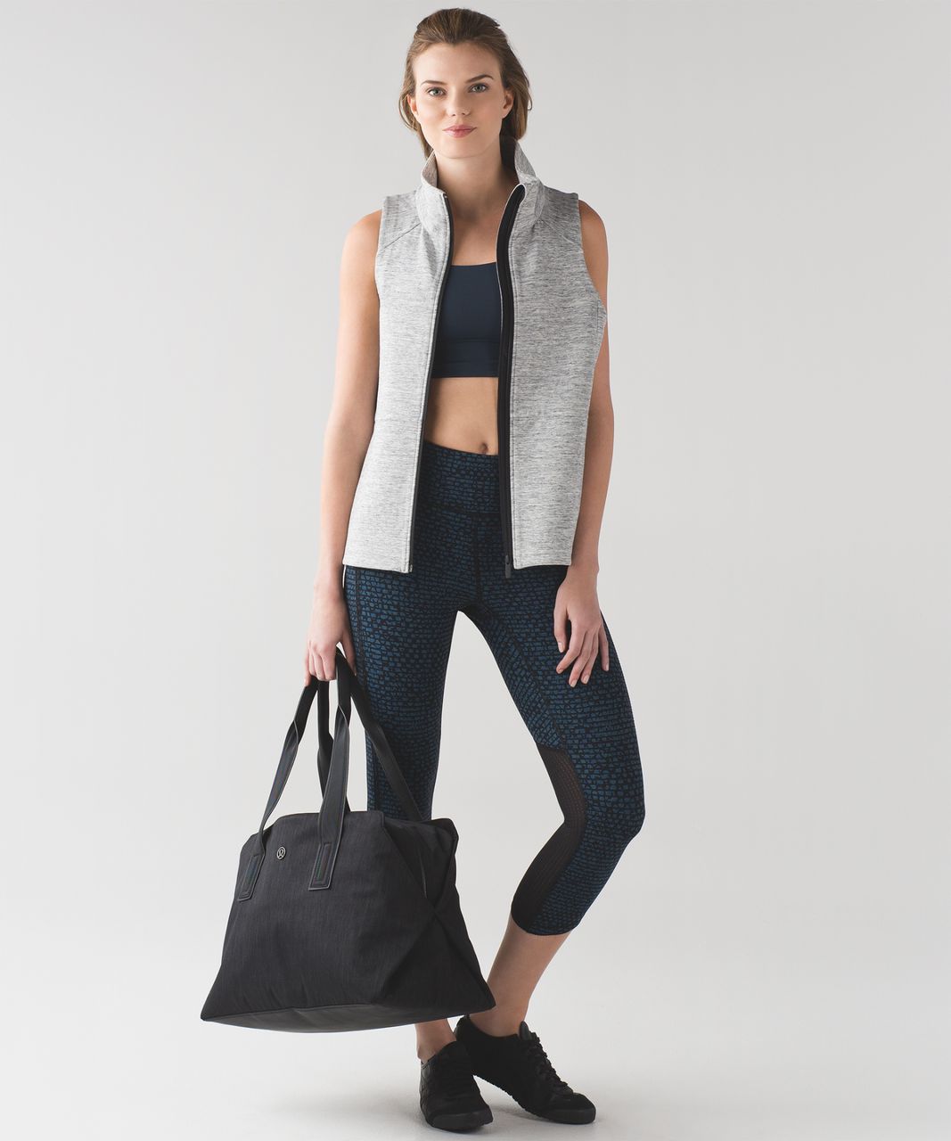 Lululemon Deep Breath Crop 21 Legging 4 Shatter Weave Desert Teal