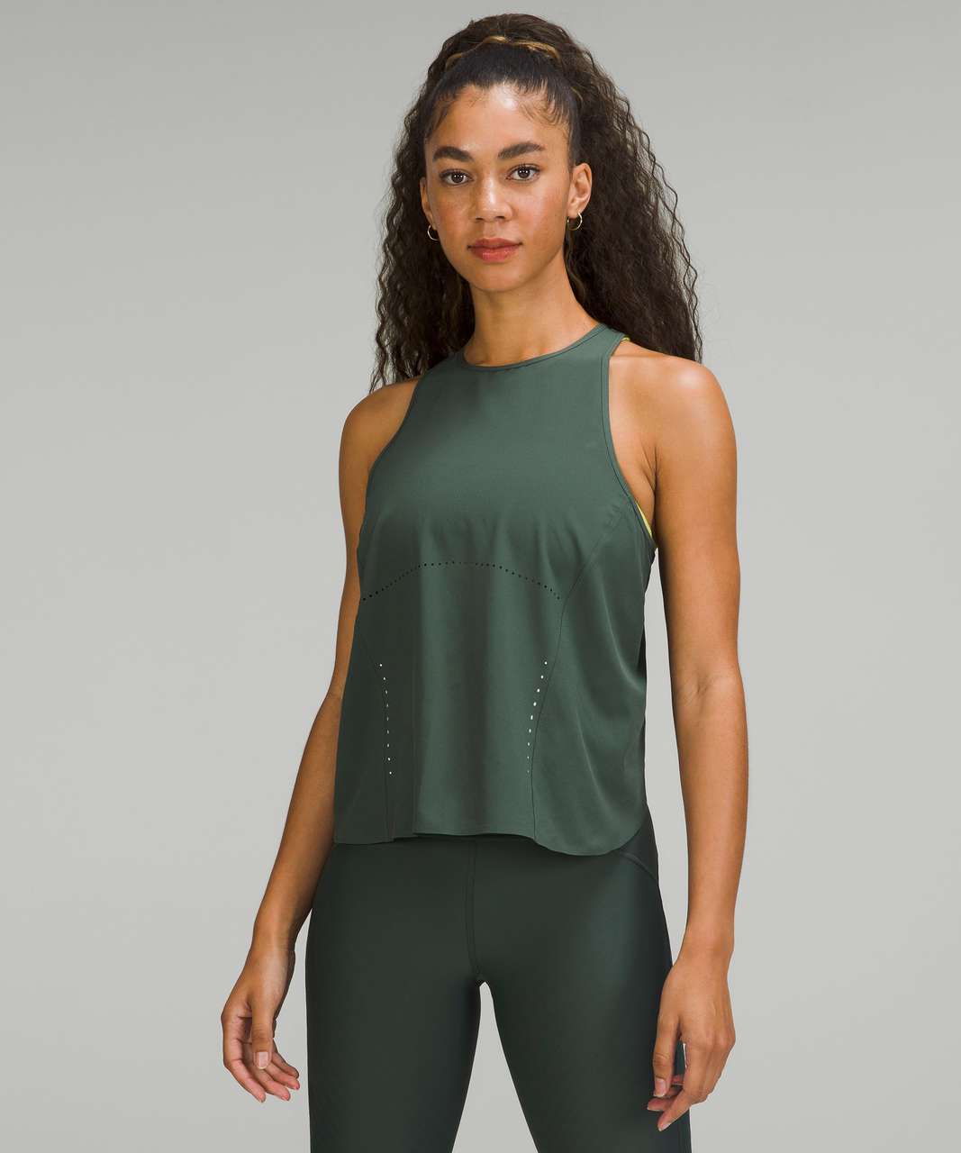 Lululemon Swift Ventilated Racerback Running Tank Top - Smoked Spruce