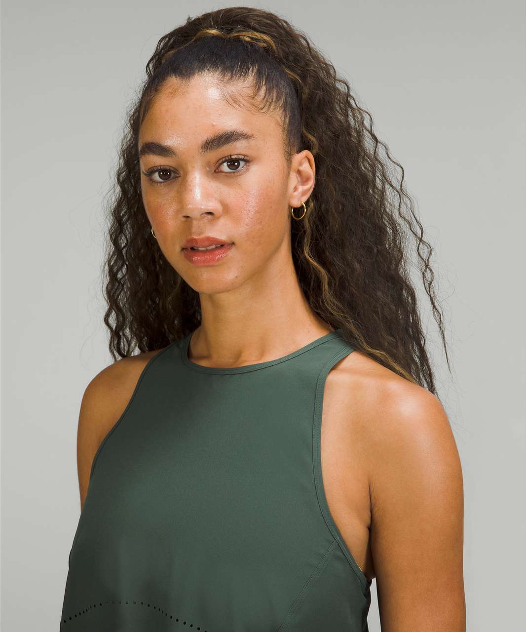 Lululemon Swift Ventilated Racerback Running Tank Top - Smoked Spruce ...