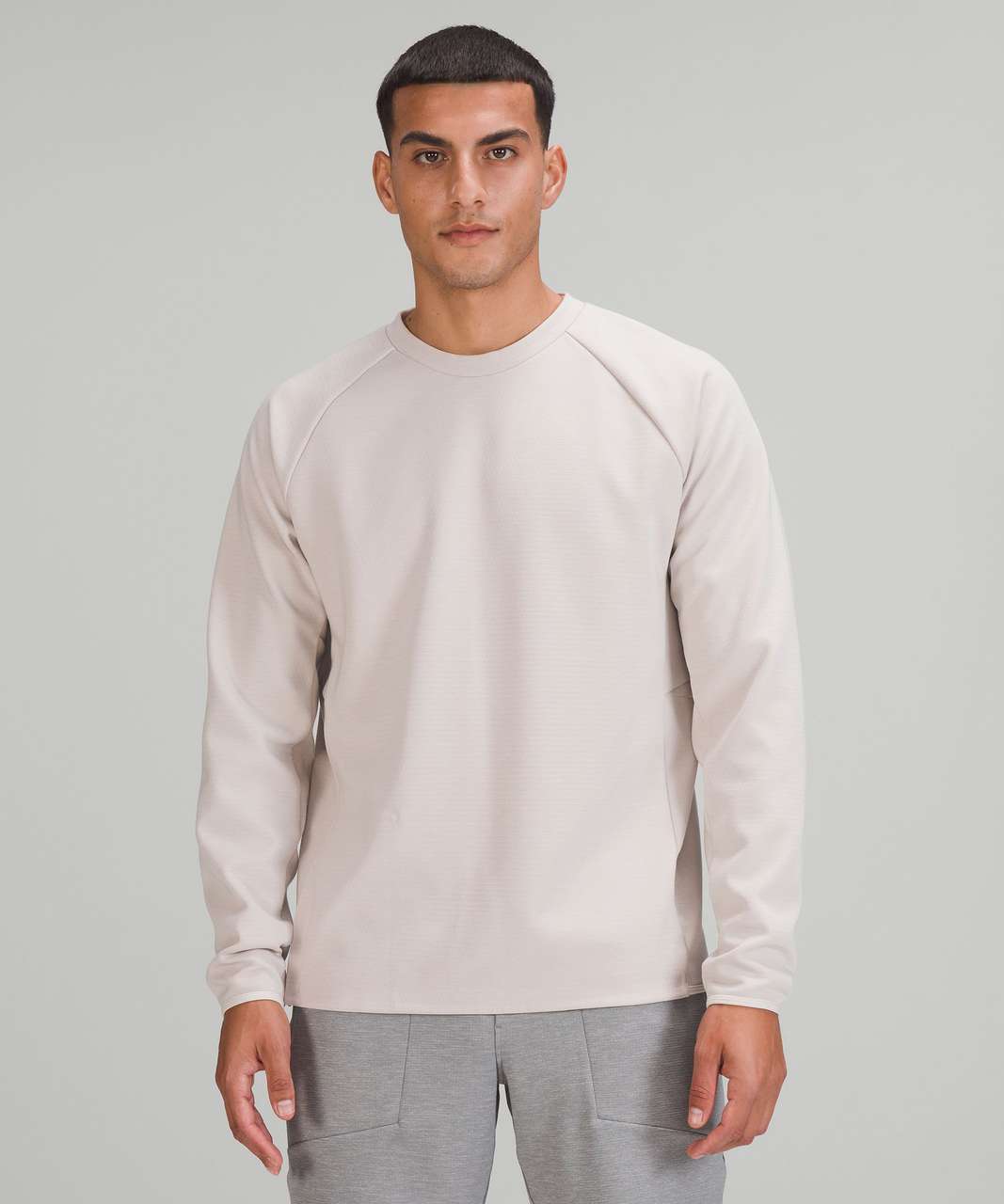 Lululemon GridLiner Fleece Crew - Heathered Dove Grey