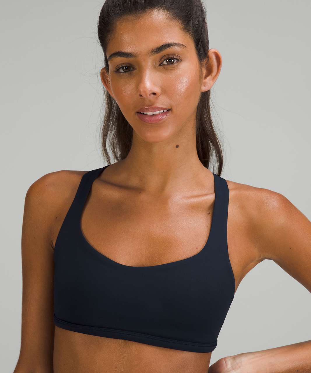 Lululemon Free To Be Bra Wild *Light Support, A/B Cup - True Navy / Pink  Taupe - lulu fanatics