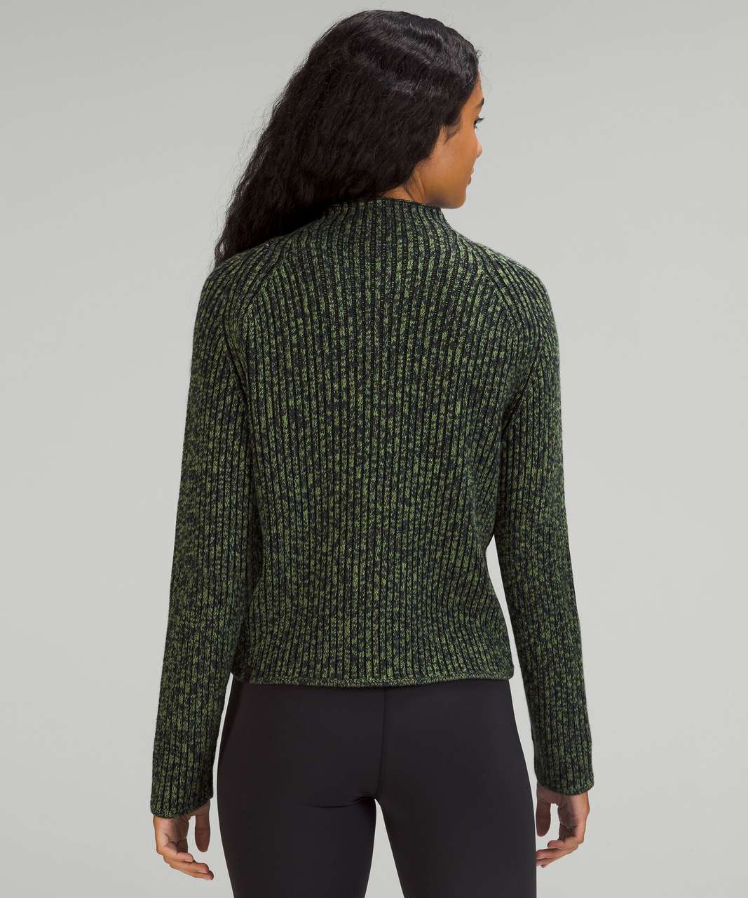 Lululemon Cotton-Cashmere Blend Sweater Wrap - Green Foliage / True Navy /  Black Granite / Black - lulu fanatics