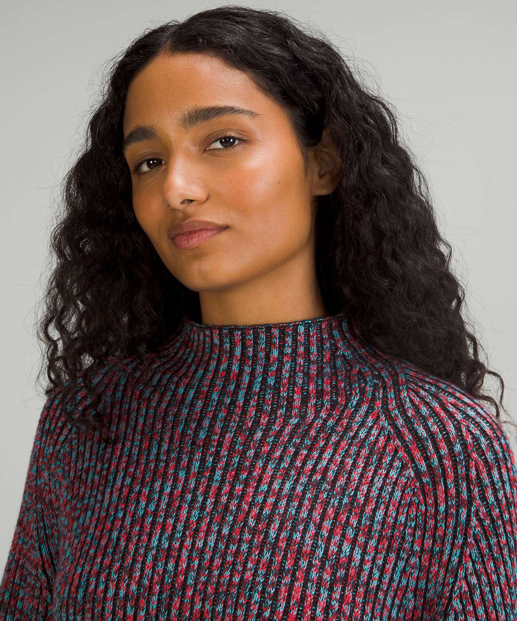 Cotton-Cashmere Shrunken Crewneck Sweater in Carnations – Raggs