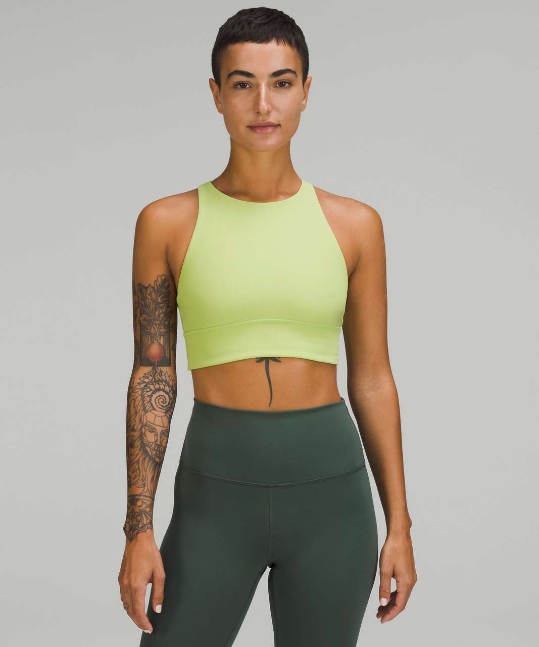 Lululemon Energy High Neck Bra Long Line *Ribbed Size 6 for Sale