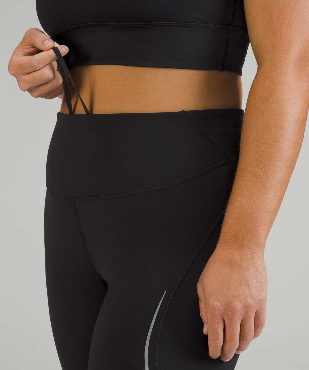 Lululemon Base Pace High-Rise Reflective Crop 23" - Black