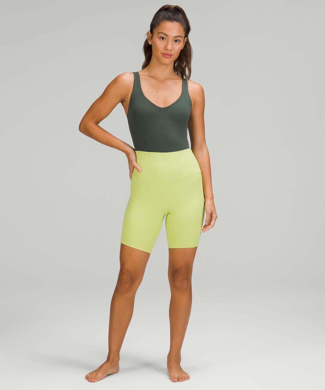 NWT Lululemon Align Bodysuit Size 4 Smoked Spruce Nulu 25” Released 2022  RARE!