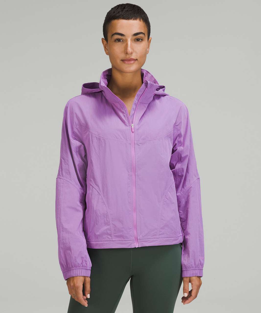 Lululemon Lightweight Hooded Jacket - Purple Blossom Light - lulu fanatics