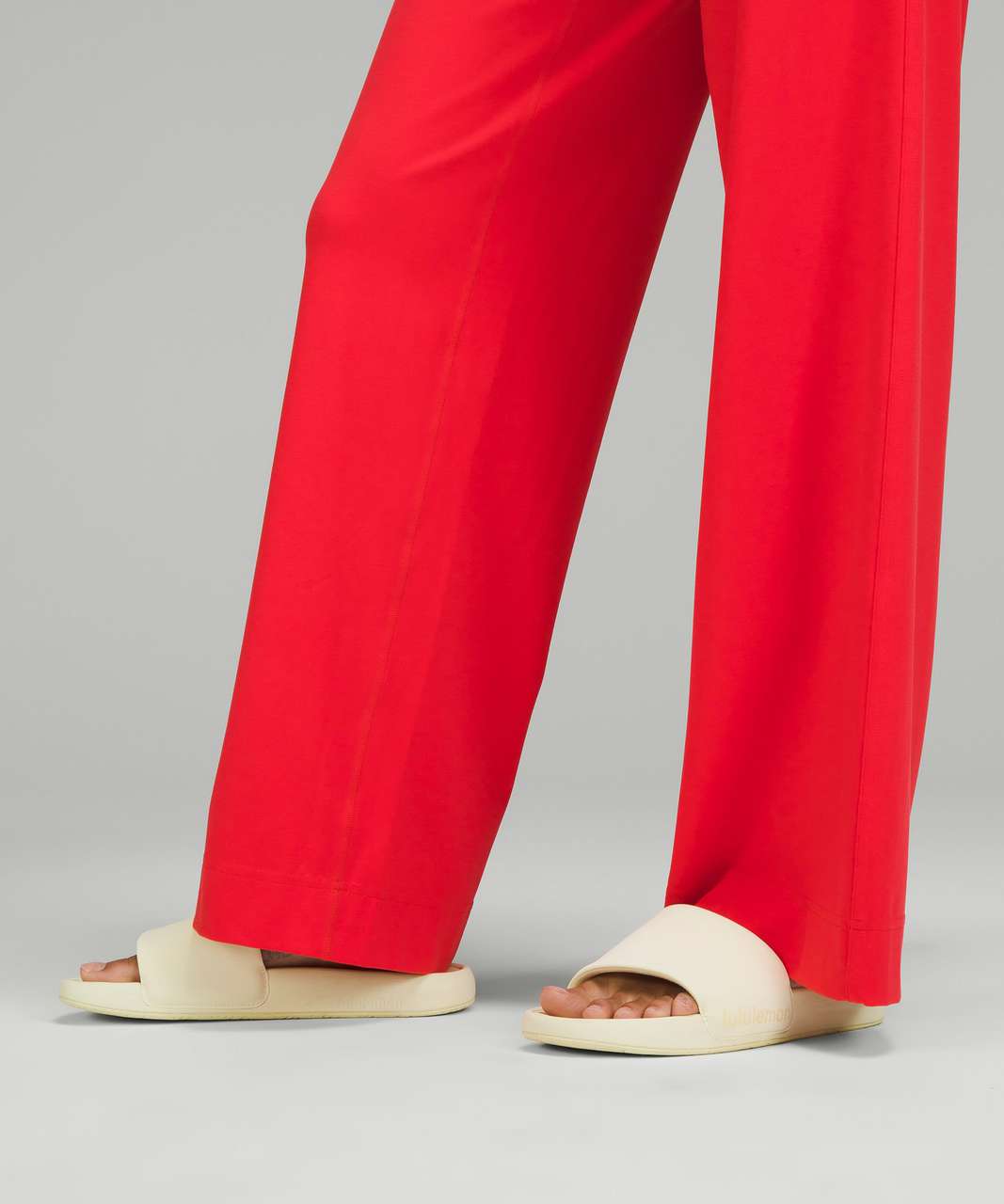 Vintage Lululemon wide leg pants. Heather Red size - Depop