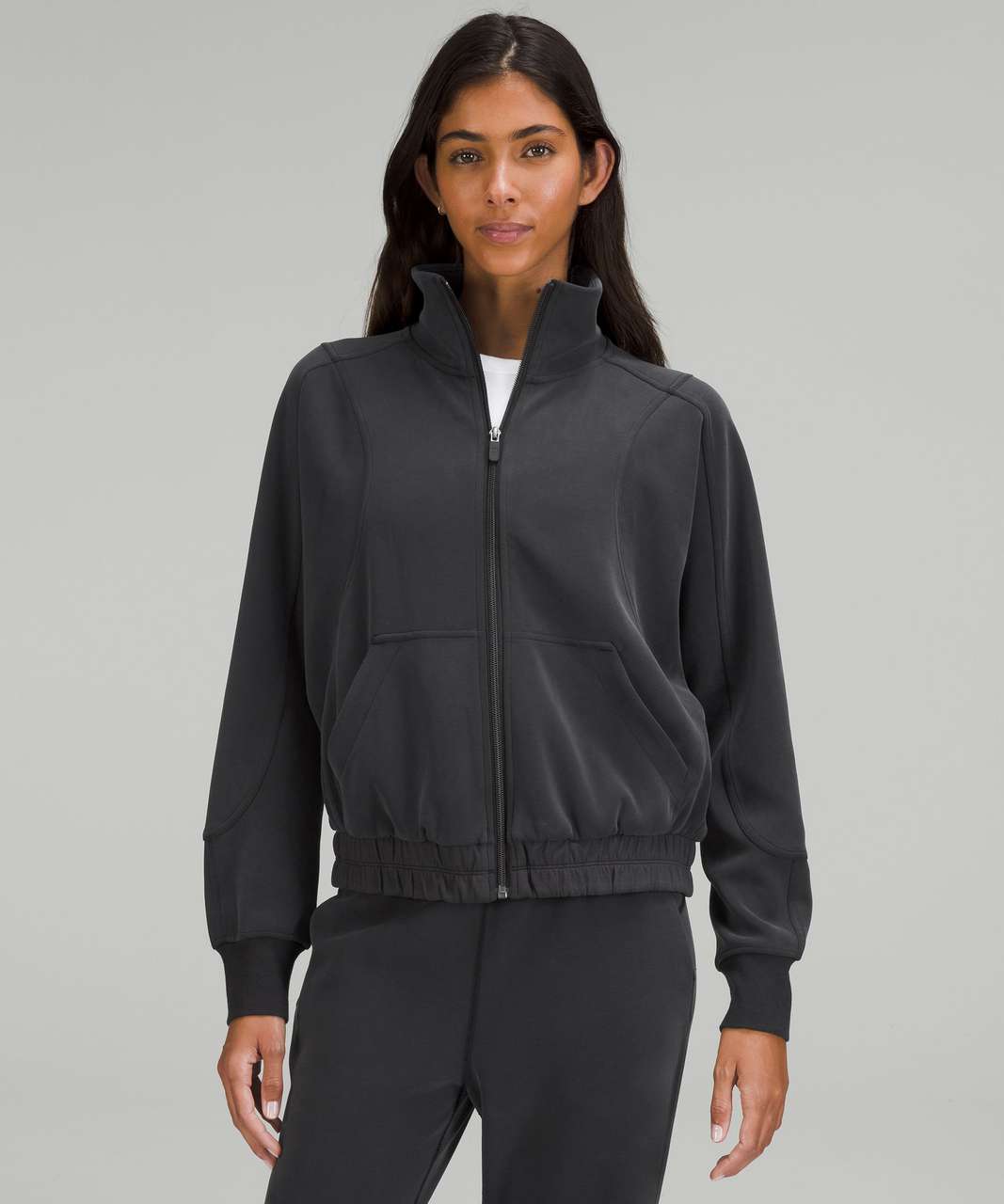 Lululemon Women's Daily Practice Full Zip Athletic Hooded Jacket Heathered  Slate Size 6 - $77 - From Galore