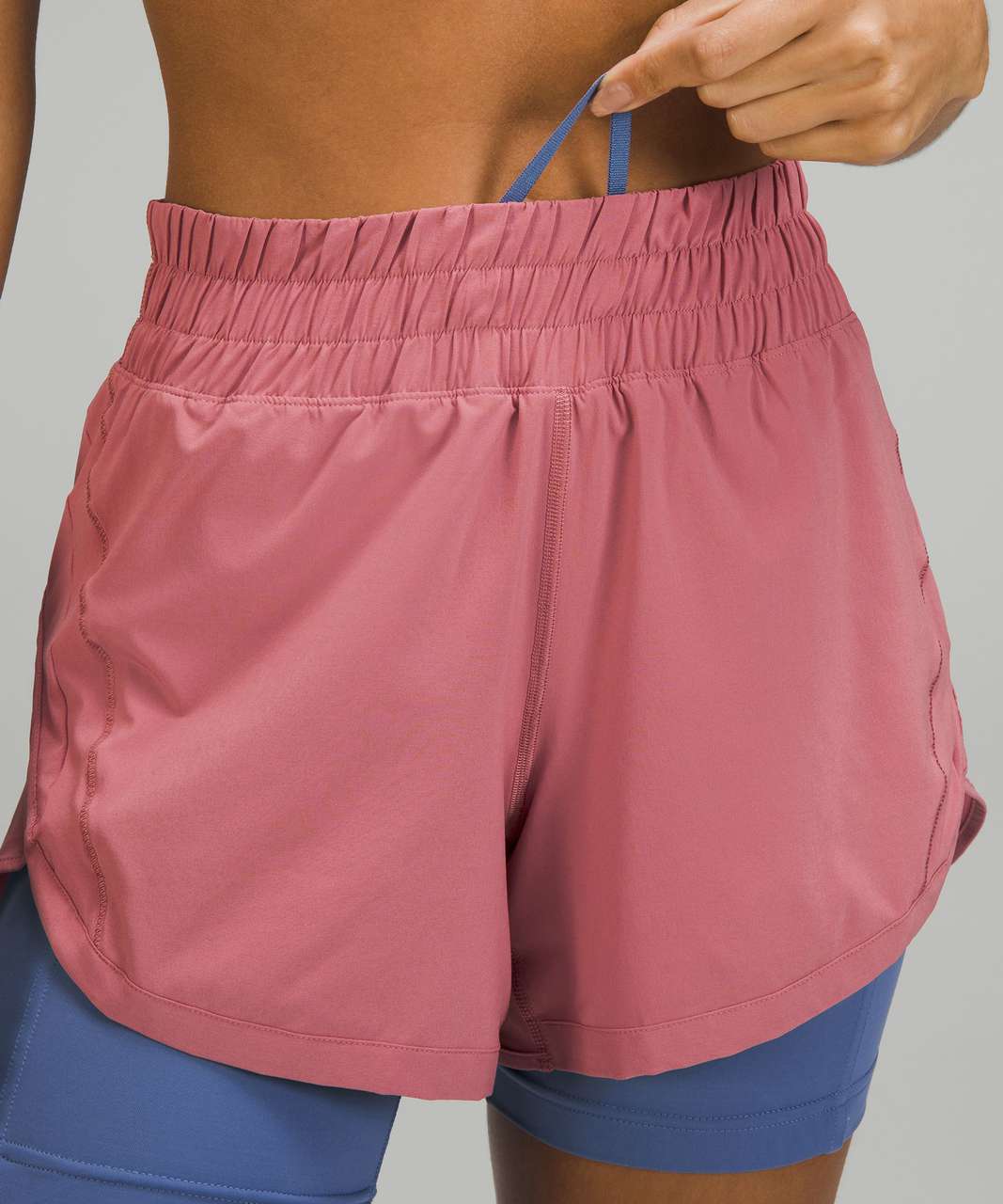 Lululemon Track That 2-in-1 High-Rise Short 6" - Brier Rose / Water Drop