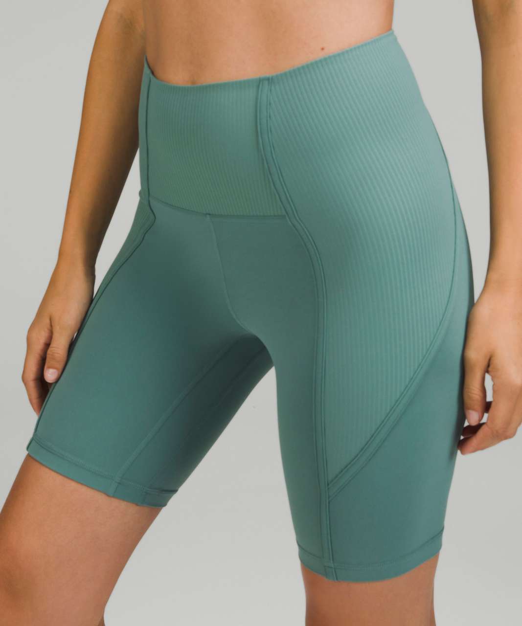 Lululemon Align Ribbed Panel High-Rise Short 8" - Tidewater Teal