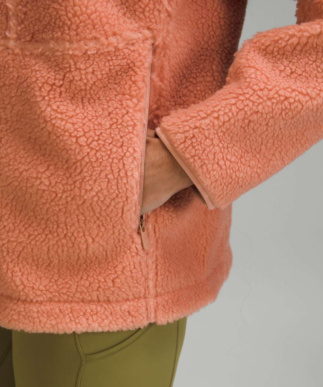 Lululemon Textured Fleece Full-Zip Jacket - Pink Savannah