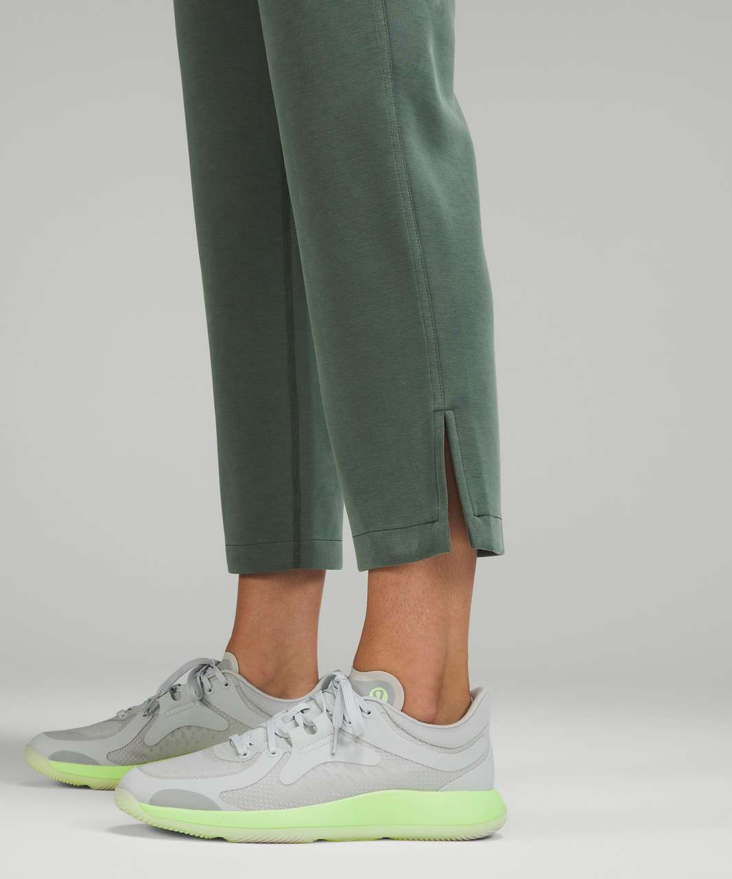 Lululemon Brushed Softstreme Split-Hem High-Rise Pant - Smoked Spruce - lulu  fanatics