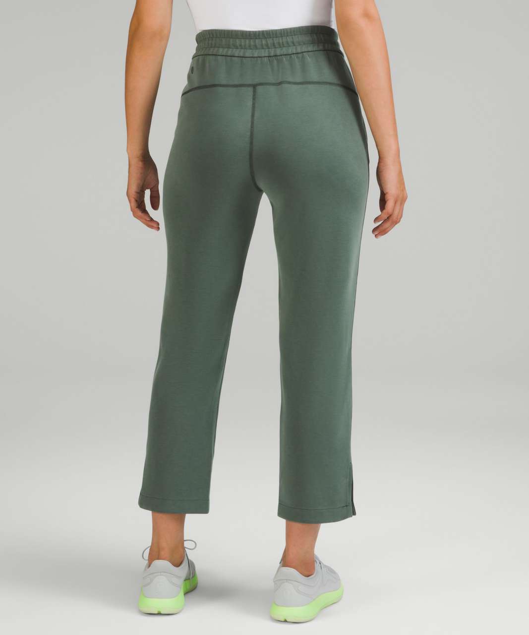 Lululemon Brushed Softstreme Split-Hem High-Rise Crop - Smoked Spruce -  lulu fanatics