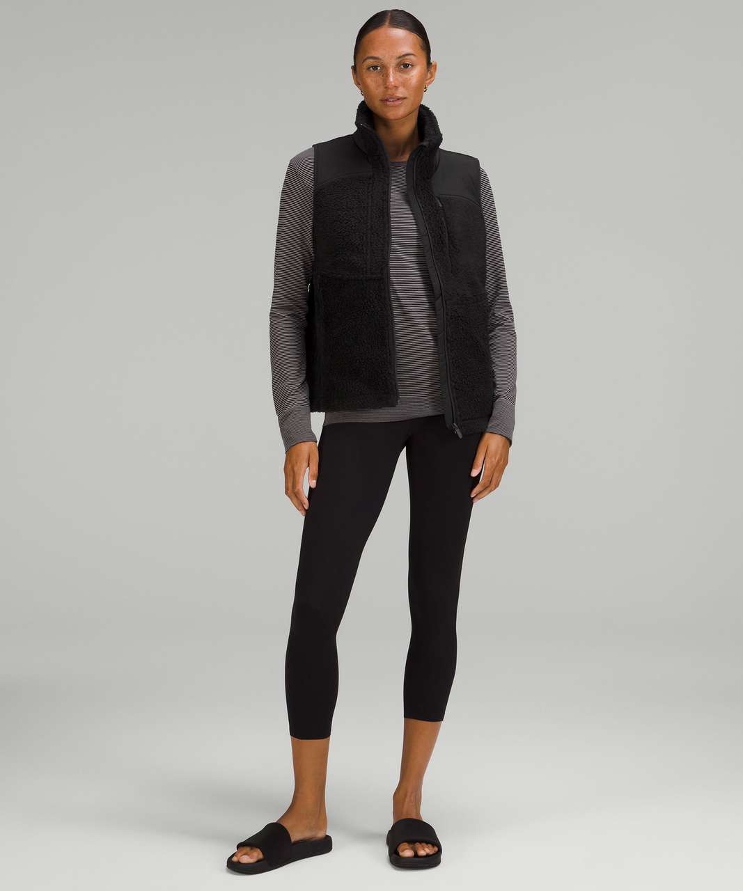 Lululemon Textured Fleece Full-Zip Vest - Black