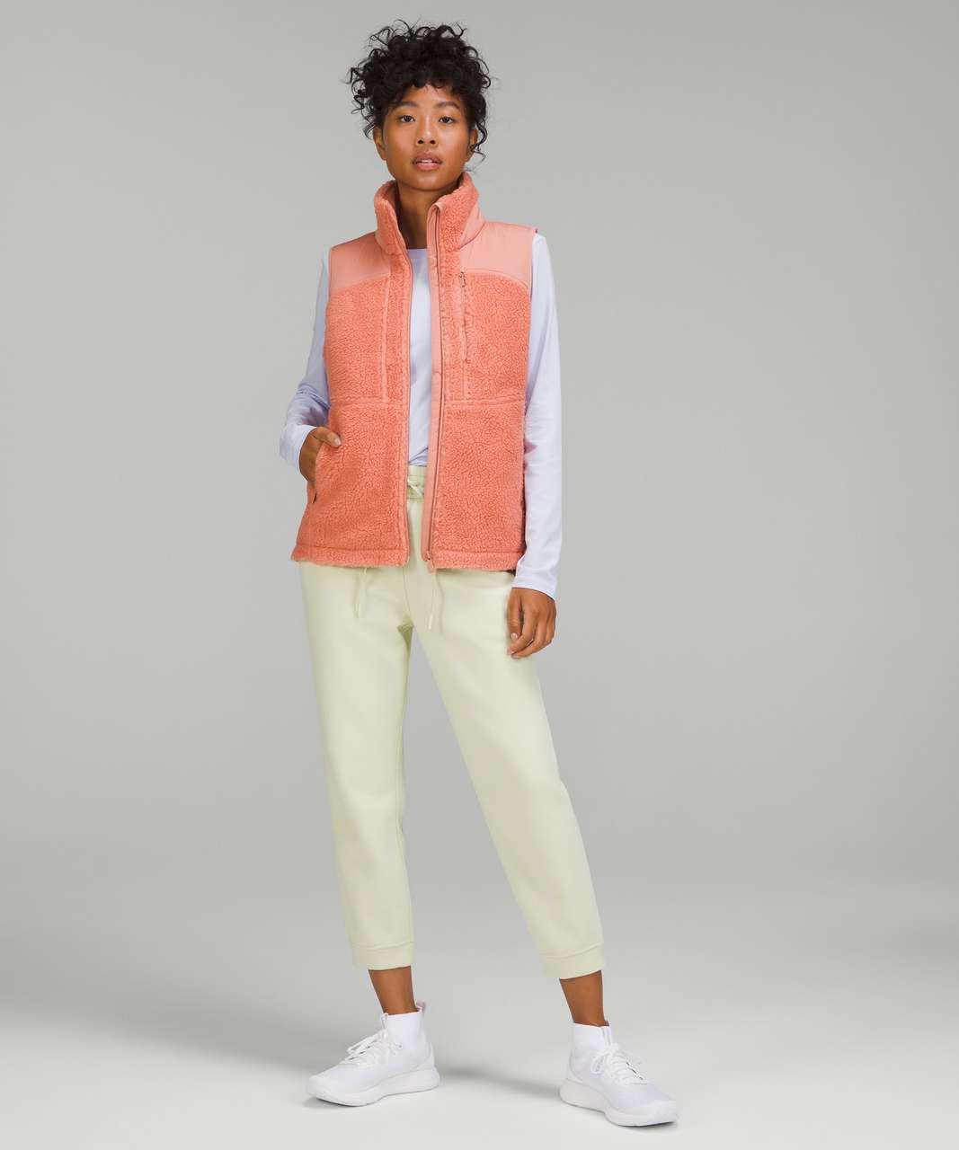 Lululemon Textured Fleece Full-Zip Vest - Pink Savannah