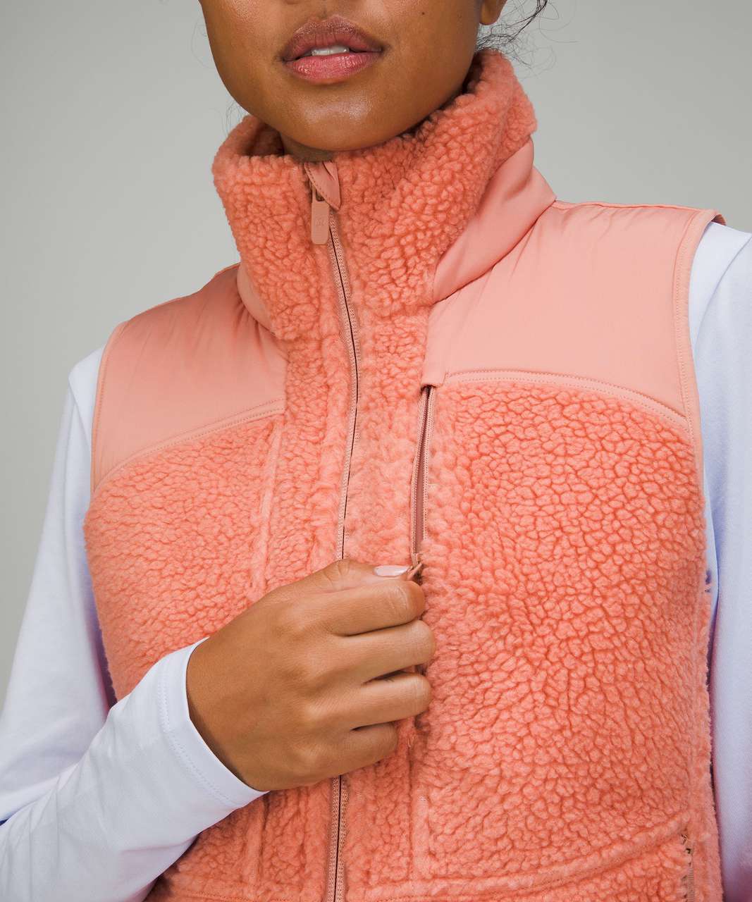 Lululemon Textured Fleece Full-Zip Jacket - Pink Savannah - lulu fanatics