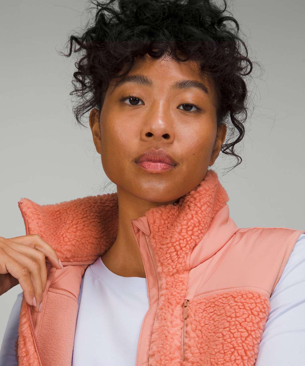 Lululemon Textured Fleece Full-Zip Vest - Pink Savannah
