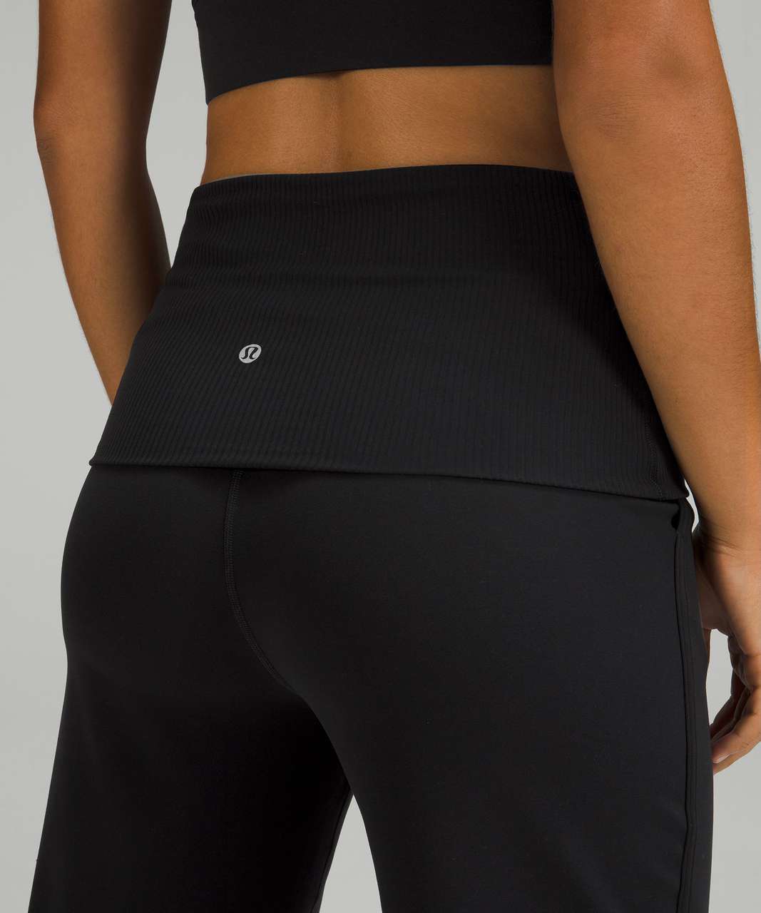 Lululemon Align Super-High-Rise Ribbed-Waist Jogger - Black - lulu fanatics