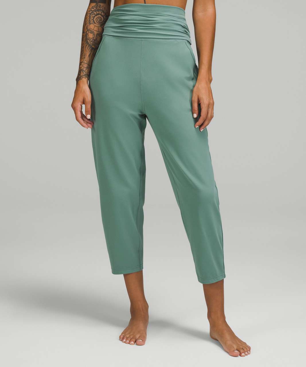 lululemon Align™ Ribbed Panel High-Rise Short 8, Tidewater Teal