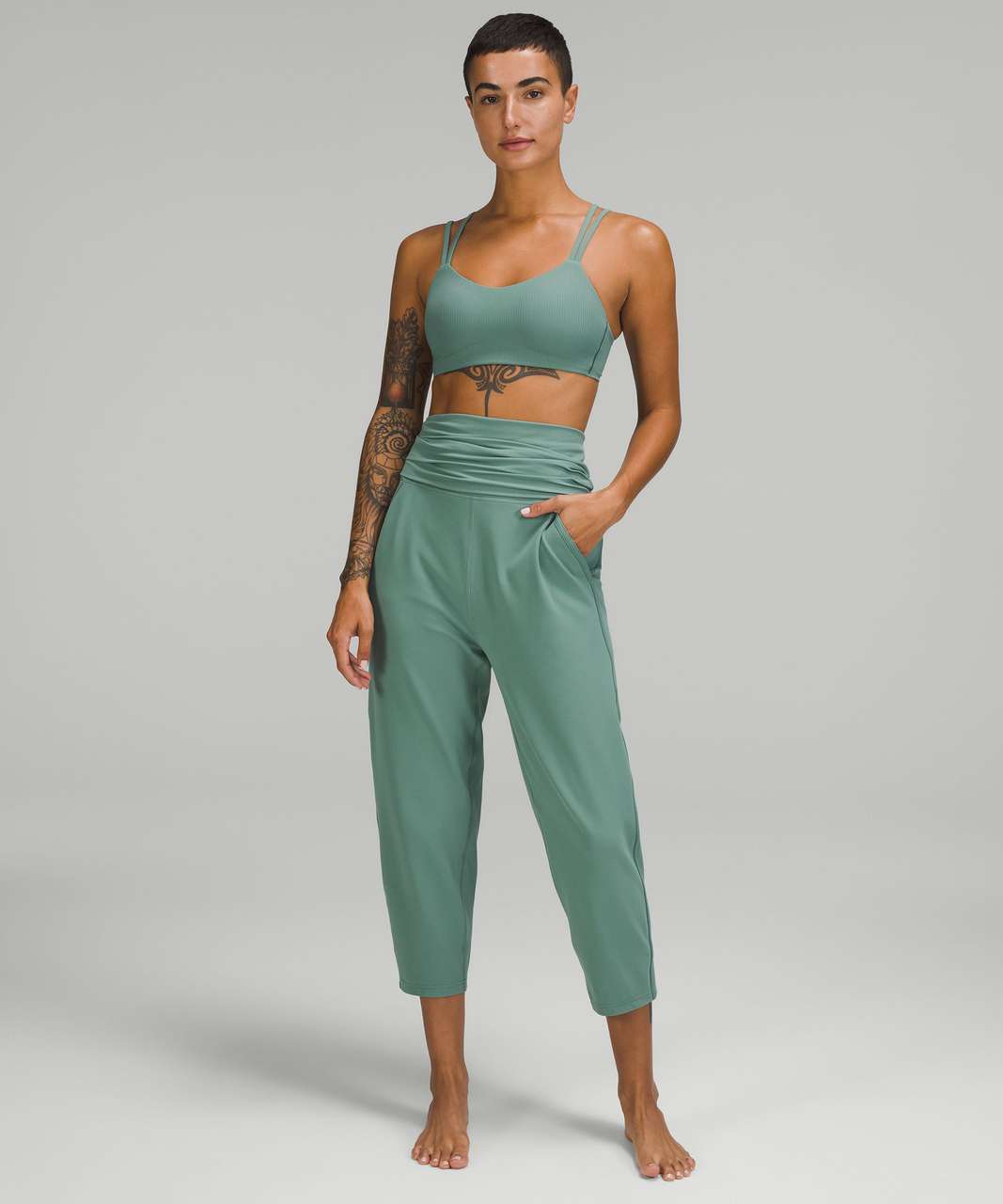 Lululemon Align Ribbed Waist Cropped Jogger - Tidewater Teal