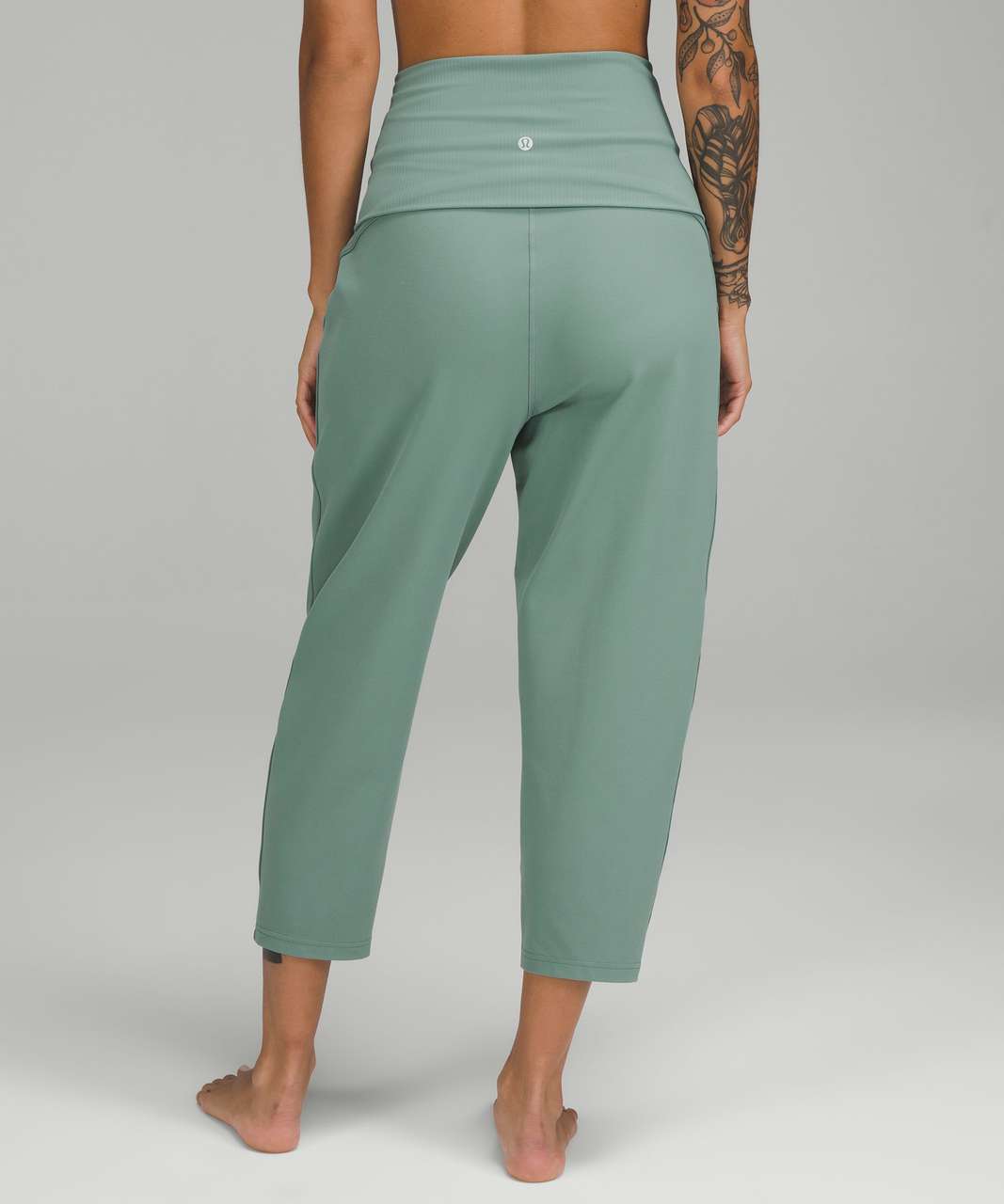 Lululemon Align Ribbed Waist Cropped Jogger - Tidewater Teal - lulu fanatics