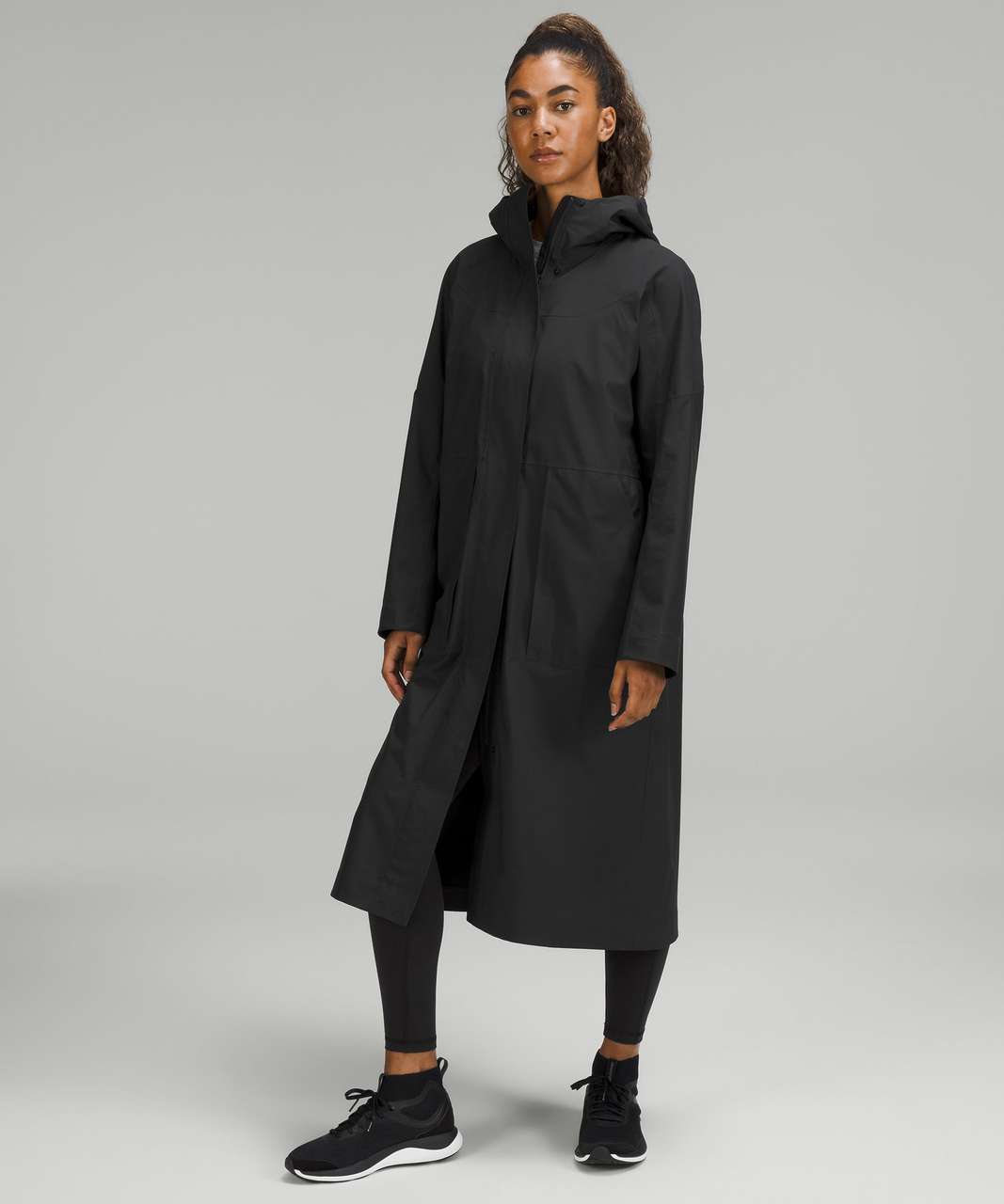 Lululemon Long Waterproof Rain Jacket - Black