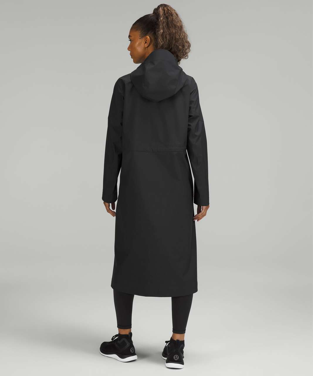 Lululemon Long Waterproof Rain Jacket - Black - lulu fanatics