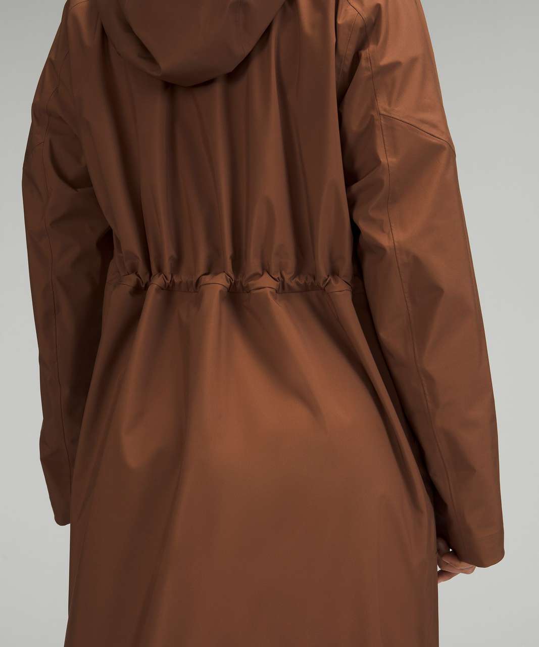 Lululemon Long Waterproof Rain Jacket - Roasted Brown