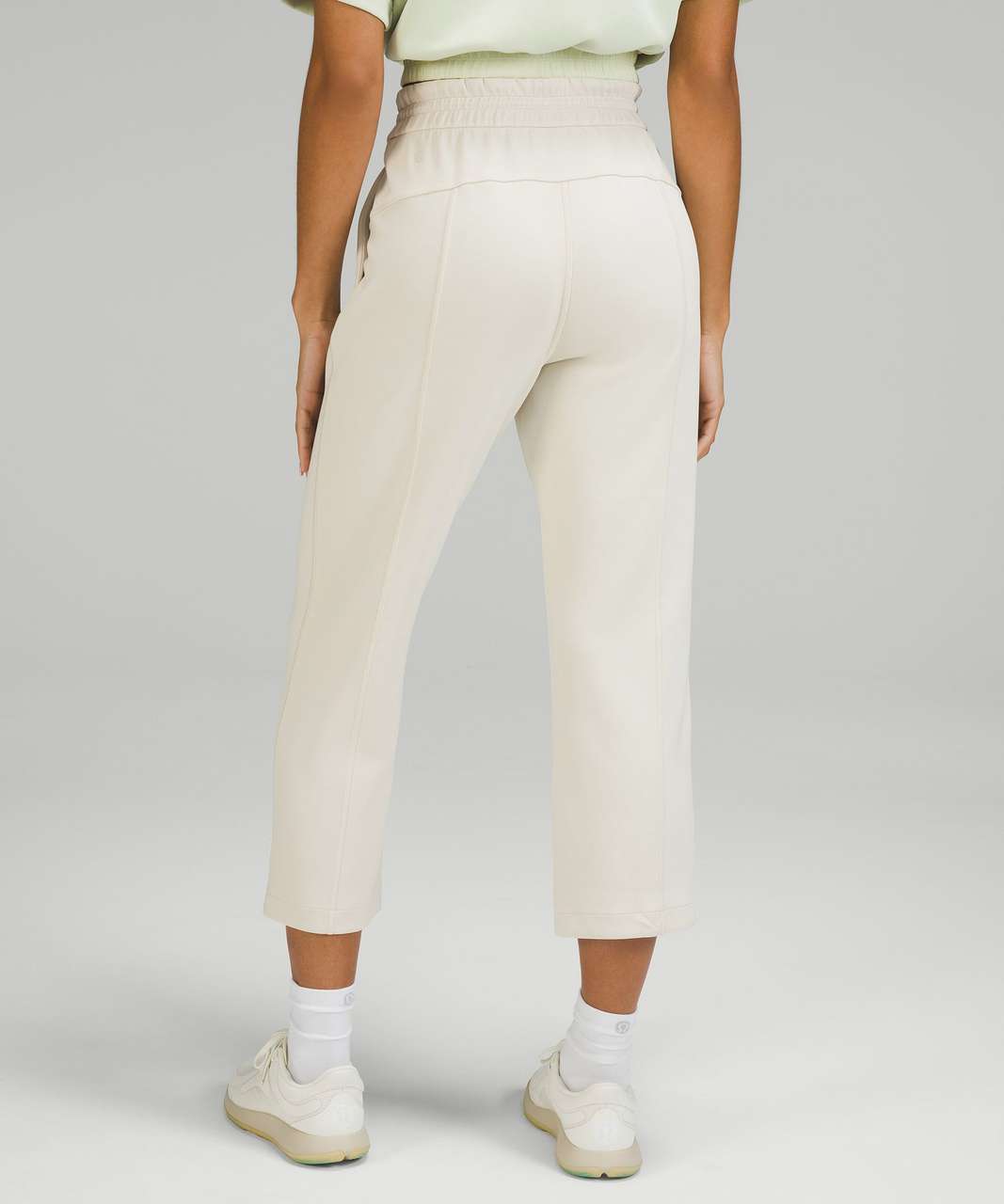 Lululemon Softstreme High-Rise Straight Leg Crop - White Opal - lulu  fanatics