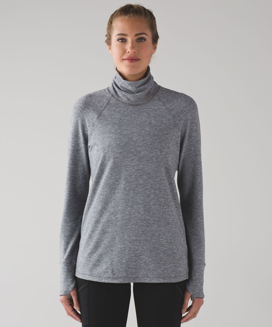 Lululemon Hill And Valley Turtleneck - Heathered Slate / Slate - lulu  fanatics