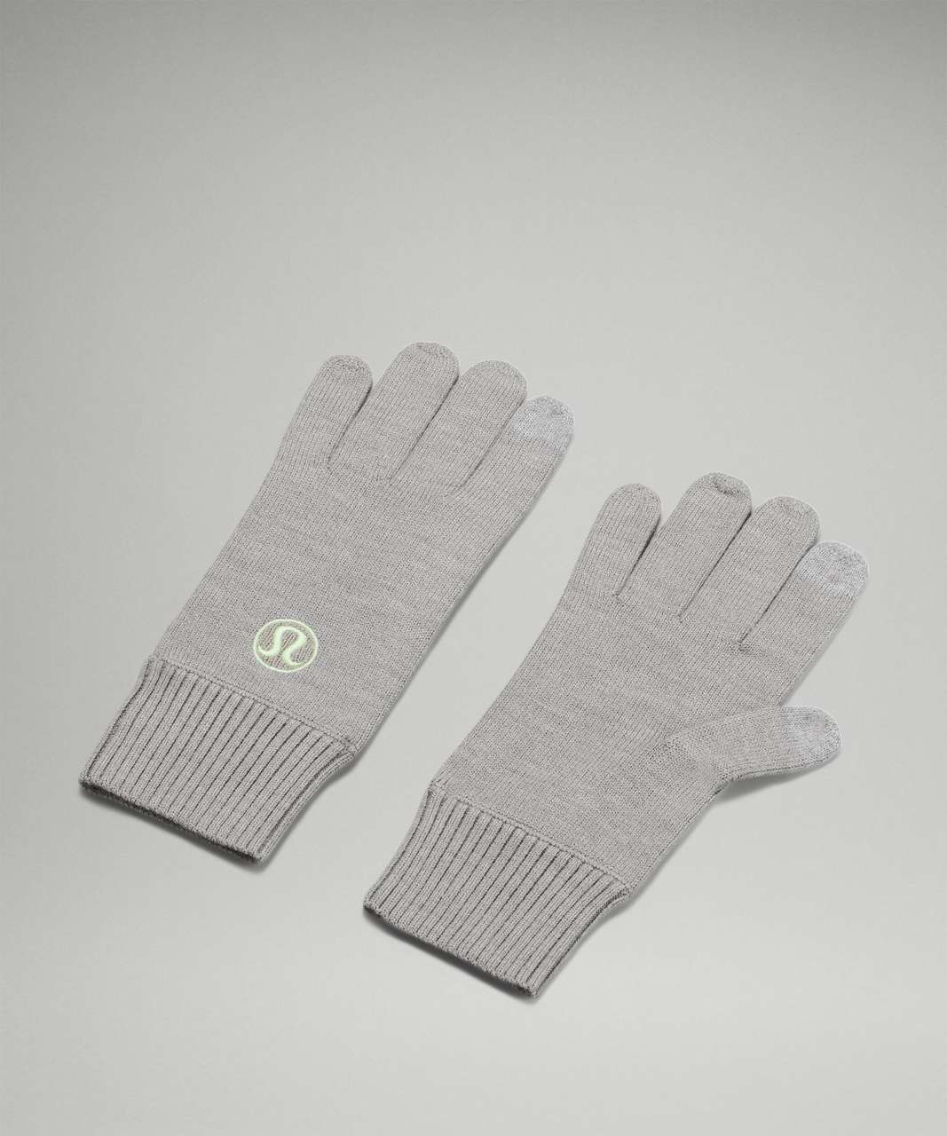 Lululemon Warm Revelation Gloves *Tech - Heathered Gull Grey / Faded Zap