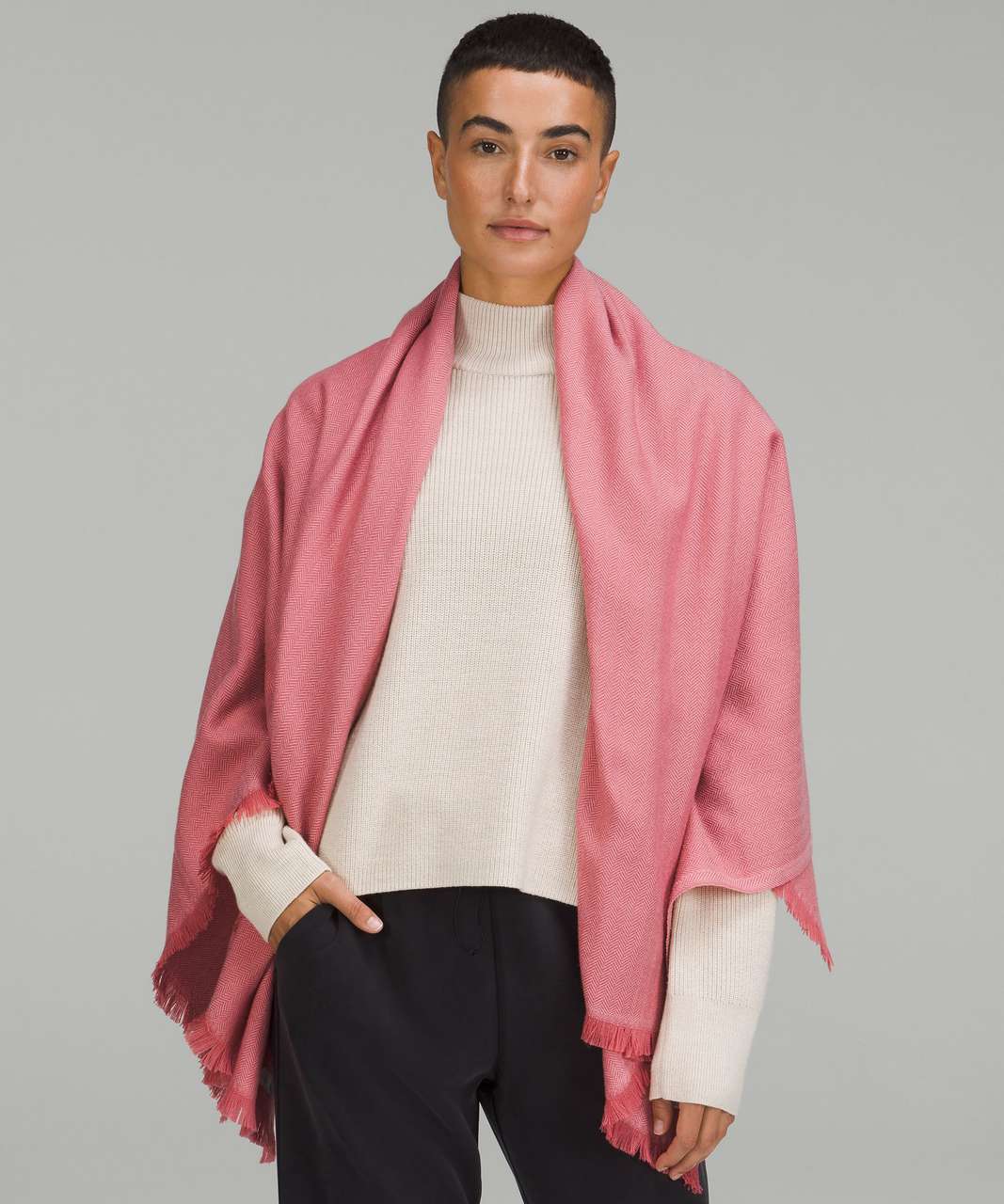 Lululemon Wool Blanket Scarf - Brier Rose / Pink Puff