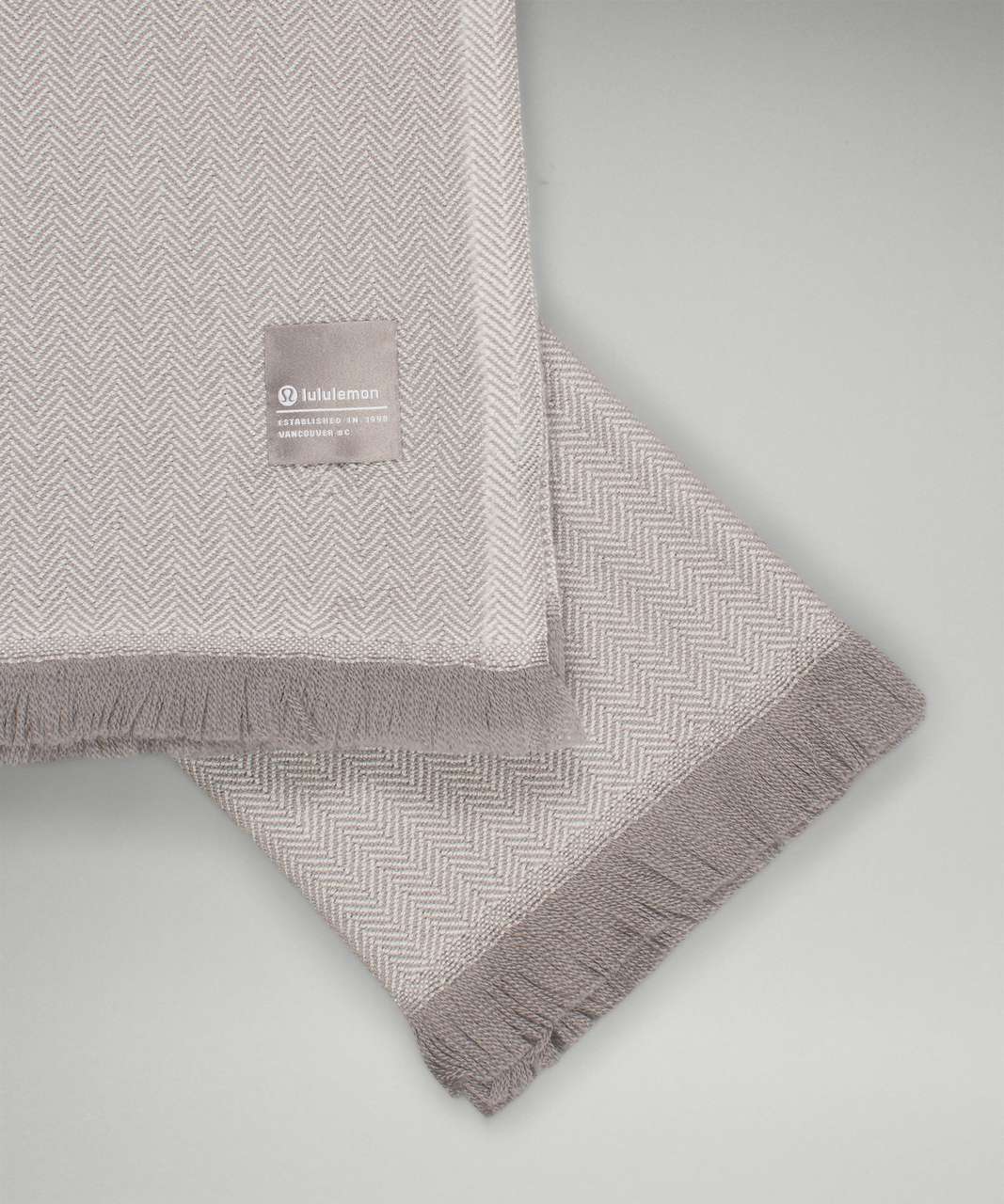 Lululemon Wool Blanket Scarf - Gull Grey / White Opal - lulu fanatics