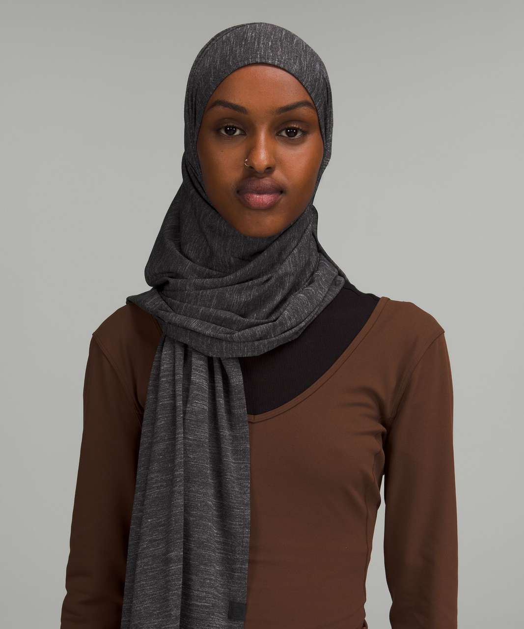 Lululemon Scarf-Style Hijab - Heathered Black - lulu fanatics