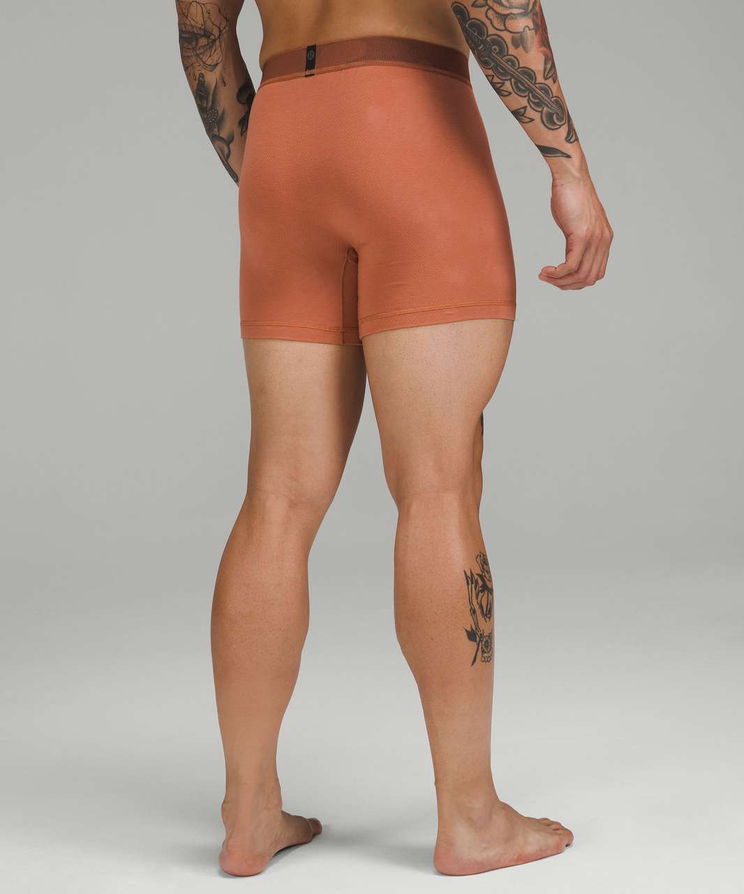 Lululemon Always In Motion Mesh Boxer 5" 3 Pack - Gull Grey / Canyon Rock / Fractured Grid Brier Rose Smoky Red