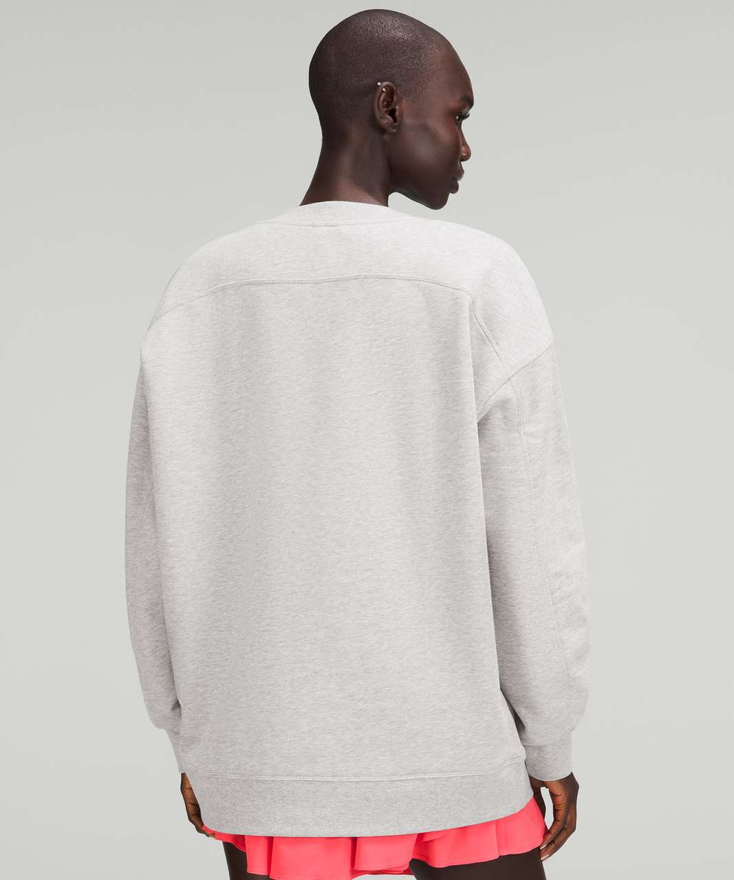 Lululemon Perfectly Oversized Crew - Heathered Core Light Grey - lulu  fanatics