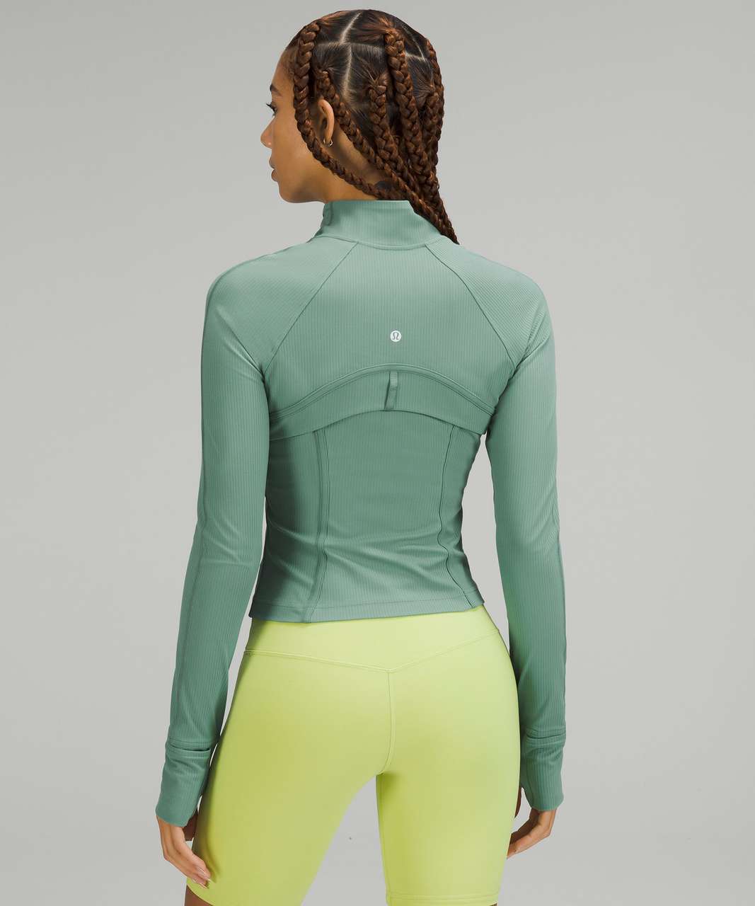 Lululemon Ribbed Nulu Cropped Define Jacket - Tidewater Teal - lulu fanatics