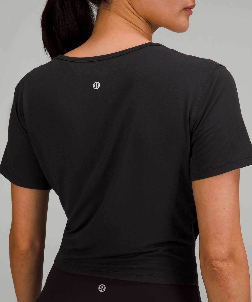 Lululemon Modal-Blend Yoga Short Sleeve Shirt - Black