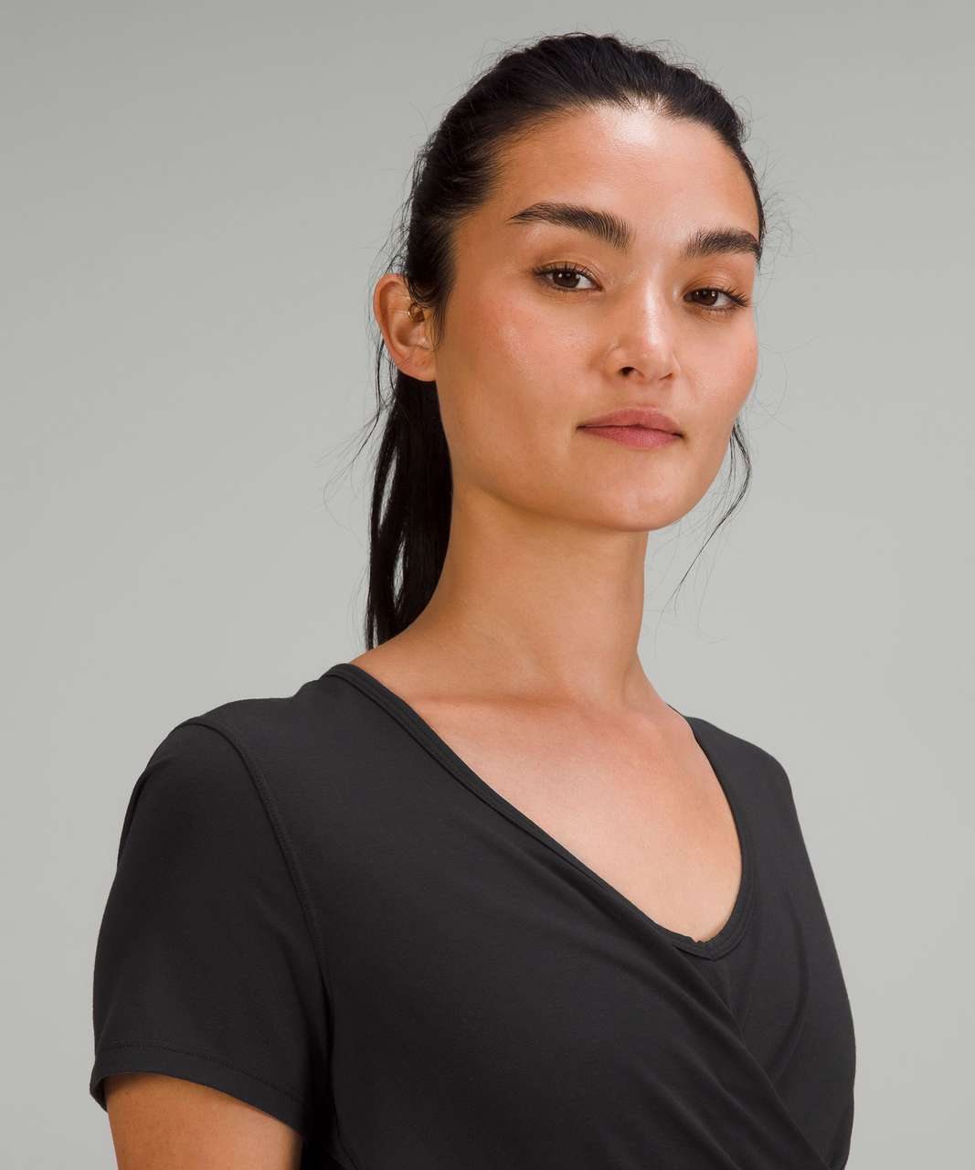 Lululemon Modal-Blend Yoga Short Sleeve Shirt - Black
