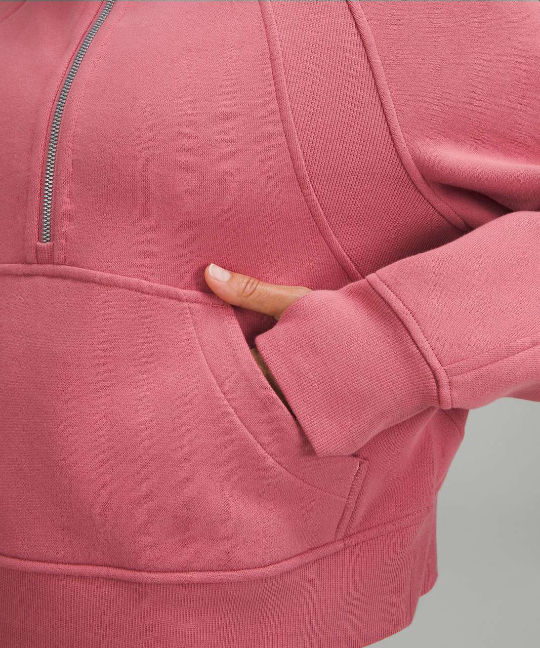 NEW Women Lululemon Scuba Oversized Full Zip Hoodie Brier Rose Size M/L