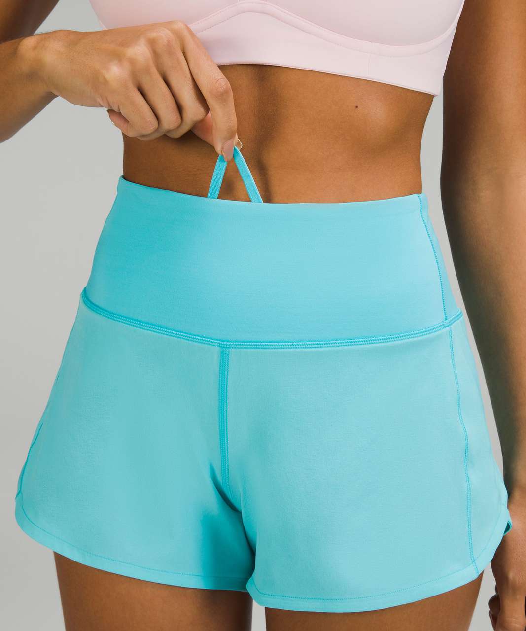 Lululemon Speed Up High-Rise Lined Short 4" - Electric Turquoise